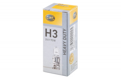 Bec Halogen H3 Hella Heavy Duty, 24V, 70W foto