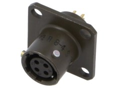 Conector circular soclu mamă AMPHENOL PT/451 4 pini 7,5A 600V drept