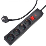 Prelungitor Avec, 4 Prize, Protecție Supratensiune 3500W, Siguranță pentru Copii, Cablu 1.5m