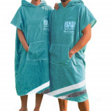 Poncho de baie unisex Homelevel, Universal, Turcoaz, Bumbac/Poliester, 54900.71