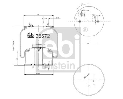 FEBI BILSTEIN 35672 Burduf, suspensie pneumatica foto