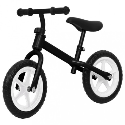 Bicicletă pentru echilibru 12 inci, cu roți, negru foto