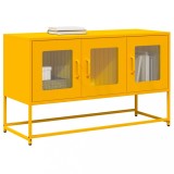 vidaXL Dulap TV, galben muștar, 100,5x39x60,5 cm, oțel laminat la rece