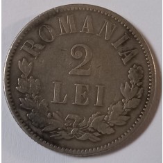 Rom&acirc;nia, 2 Lei 1872, Argint.