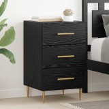 vidaXL Dulap de noapte Stejar Negru 40 x 40 x 66 cm Lemn compozit 882109