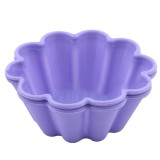 Mini forma de copt pentru briosa din silicon,diverse culori,6 bucati set, 7x3 cm