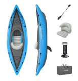Caiac 1 persoana Bestway Cove champion, greutate maxim suportata 100kg, 275 x 81 x 45 cm, 1 padela de aluminiu de 230cm, pompa manuala inclusa,