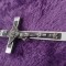Crucifix de gat vechi complet,argintat expus fara a fi curata sau lustruit