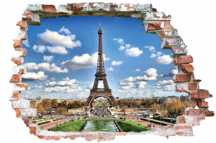 Sticker cu efect 3D - Turnul Eiffel