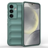 Husa pentru samsung galaxy s24, antisoc, margini cu striatii, design minimalist, green