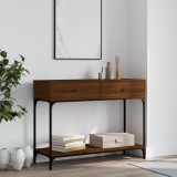 Cumpara ieftin Măsuță consolă, stejar maro, 100x34,5x75 cm, lemn prelucrat