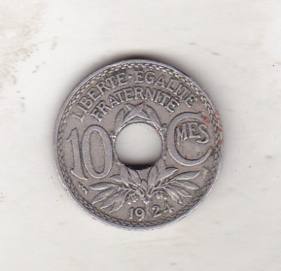 bnk mnd Franta 10 centimes 1924 (t) foto