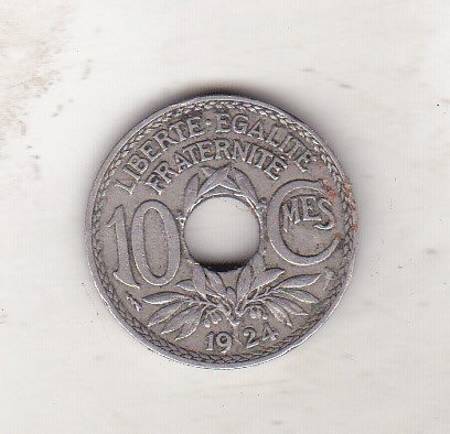 bnk mnd Franta 10 centimes 1924 (t)