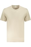 Calvin Klein Jeans Tricou BADGE REGULAR TEE barbati, cu logo brodat, Regular fit, Bej, XL, 2XL