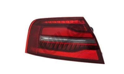 Stop spate lampa Audi A8 (D4/4f), 2015- Model Plus, S8, spate, Stanga, partea exterioara; LED; rosu-fumuriu, Farba foto
