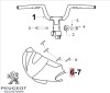 Carena superioara ghidon originala Peugeot Vivacity - Vivacity 2 2T 50-100cc (albastru deschis)
