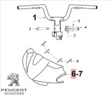 Cumpara ieftin Carena superioara ghidon originala Peugeot Vivacity - Vivacity 2 2T 50-100cc (albastru deschis)