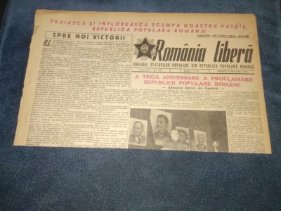 ZIARUL ROMANIA LIBERA 30 DECEMBRIE 1950 foto