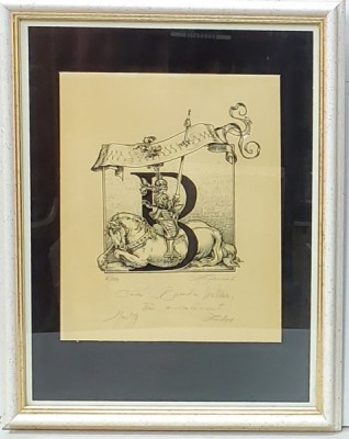 TUDOR BANUS - EX LIBRIS cu initiala B foto
