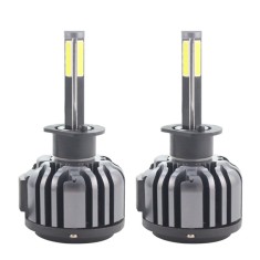 Set 2 LED-uri Auto Techstar&reg; F6, H1, 45w, 5000 Lumeni, 6500K, AUTO, 12-24 Volti, COB, Canbus