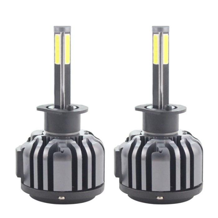 Set 2 LED-uri Auto Techstar&reg; F6, H1, 45w, 5000 Lumeni, 6500K, AUTO, 12-24 Volti, COB, Canbus