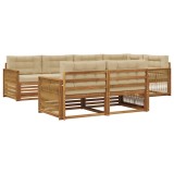 vidaXL Set de canapele de exterior cu pernă 7 pcs Natural și Bej 3383481