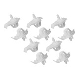 Set 10 clipsuri ornament MERCEDES W124/E-CLASS, 12.84-06.1996, larg lateral ornamente, aripa spate ornament on wheel arch, inferior fixare, 10 bucati