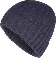 fashi Winter Warm Rib Knit Cuff Beanie Hat Captu?it cu fleece moale ?apca cu craniu bleumarin foto