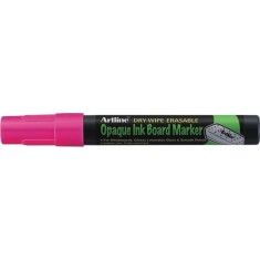 Marker Cu Cerneala Opaca, Artline, Pentru Table De Scris, Varf 2.0mm - Roz Fluorescent foto