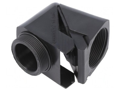 Conector &amp;icirc;n unghi PG29 IP68 poliamidă neagră Snap Elbow foto