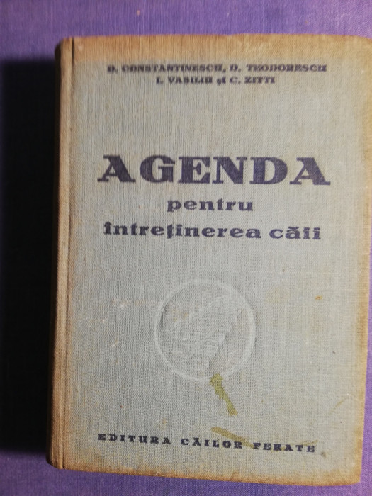 Agenda pentru &icirc;ntreținerea caii ( ferate)