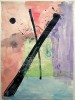 Abstract - semnat J.F.Comment, Nonfigurativ, Acuarela, Altul