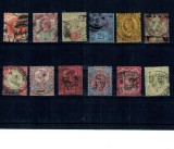 Marea Britanie 1887/1892 - Uzuale Regina Victoria, serie stampilata