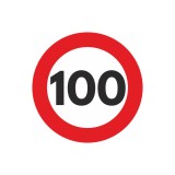 Autocolant Hico Limita Viteza 100 km h Film Reflectorizant Clasa I