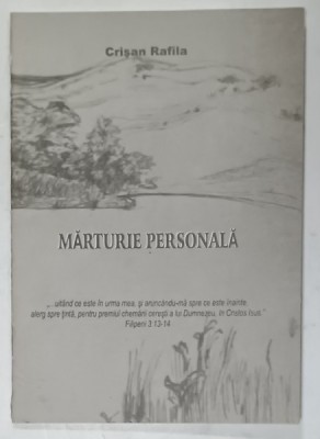 MARTURIE PERSONALA de CRISAN RAFILA , ANII &amp;#039;2000 , FORMAT MIC foto