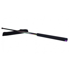 Baston telescopic, otel inoxidabil, 3 segmente, 65 cm, rainbow