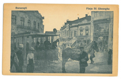 5125 - BUCURESTI, Market Sf. Gheorghe, Romania - old postcard - unused foto