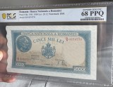5000 lei decembrie 1945 PCGS68 unc bancnota gradata