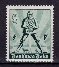✅ ( S47 ) Germania Reich 1940 &quot; Ziua Muncii - 1 Mai &quot; serie completa Michel 745 , MNH