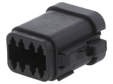 Conector cablu-cablu PX0 8 pini negru mamă