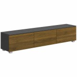 HOMCOM Corp TV suspendat sau pe picior 160 cm pentru televizoare 165,1 cm, uși cu &icirc;nchidere, treceri pentru cabluri, nuc | Aosom Romania