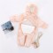 Combinezon 2 in 1 roz banan din fas - Ratuste (Marime Disponibila: 9-12 luni