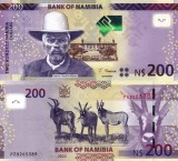 NAMIBIA 200 dollars 2022 UNC!!!