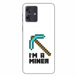Husa compatibila cu Motorola Moto G54 Silicon Gel Tpu Model Minecraft Miner