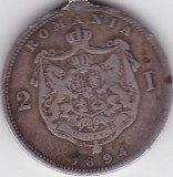 Romania 2 lei 1894 Agatata, Argint