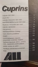 Agenda cadrului didactic, 2001-2002 foto