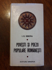Povesti si poezii populare romanesti - I. G. Sbiera / C37P foto