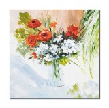 Cumpara ieftin Tablou pictat manual, Aranjament floral in cutit, 60x60cm ulei pe panza efect 3D, superb