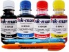 Set Flacone Cerneala Ink-Mate Compatibil Canon GI41,1x100ml Black, 1x100ml Cyan, 1x100ml Magenta, 1x100ml Yellow, Pix cu mec si Textmarker, InkMate
