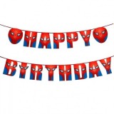 Banner HAPPY BIRTHDAY Spiderman 200x15 cm